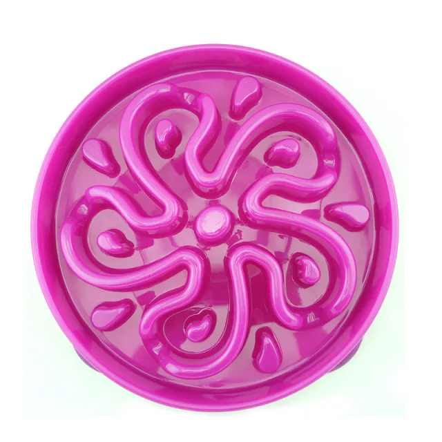 Slow Feeding Bowl Anti choke Anti picky Pet Cat And Dog Self Hi Licking Plate Portable Food Grade Bowl Pink Purple - Shop at LoveMi