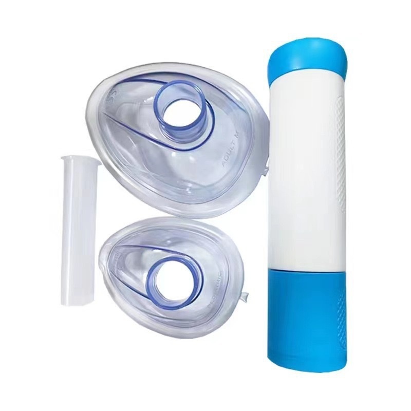 Breathing Trainer Suffocating Emergency Rescue Mask Artificial Cardiopulmonary Device Peacock Blue - Shop at LoveMi