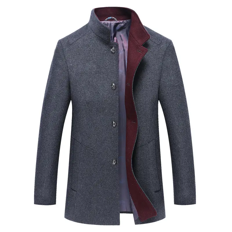 Autumn And Winter New Woolen Coat Slim-fit