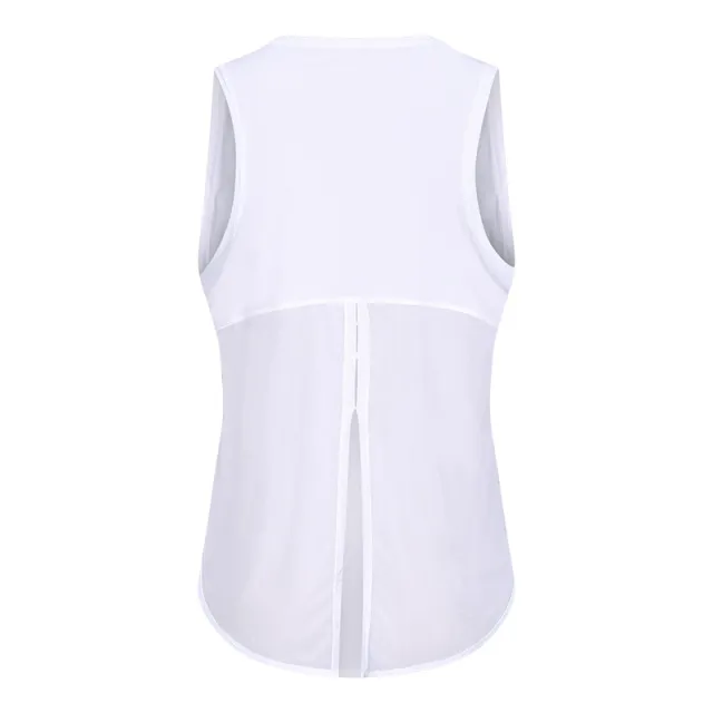 Women's Fitness Running Fashion Bandage Quick drying Breathable And Loose Sleeveless Blouse White - Shop at LoveMi