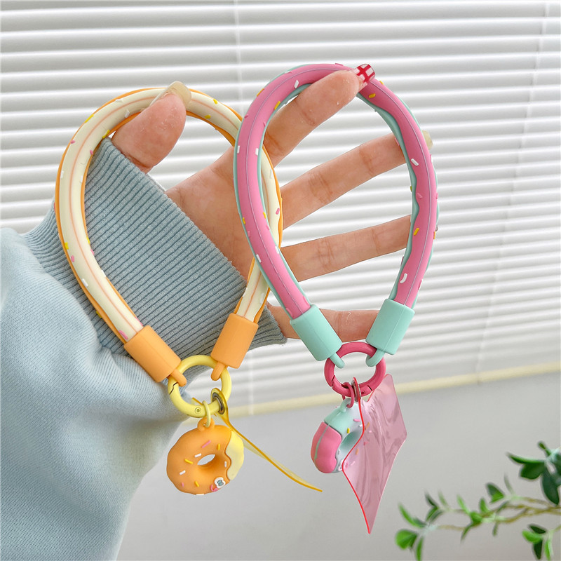 Donut Bracelet Soft Silicone Phone Case Hanging Ornament - Image 13