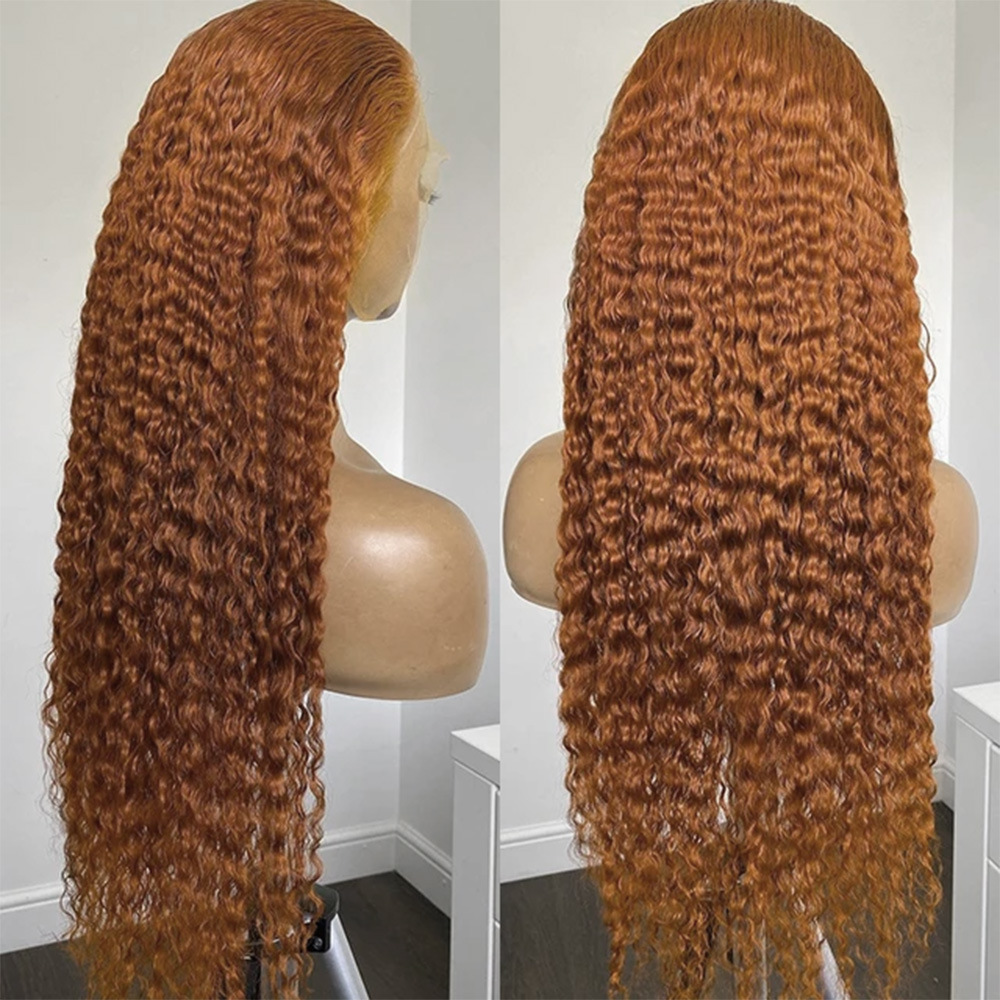 Front Lace African Chemical Fiber Small Curly Hair Big Wave Wig Light Brown - Shop at LoveMi