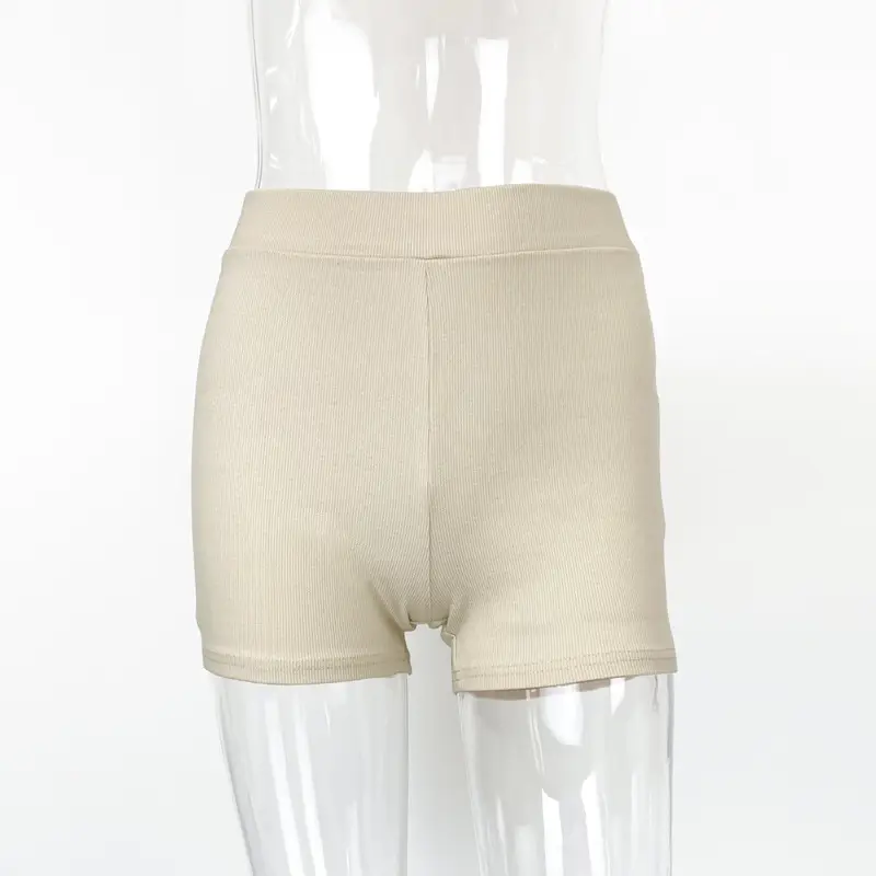 High-waisted Sexy Hot Pants Athletic Tight Ribbed Shorts