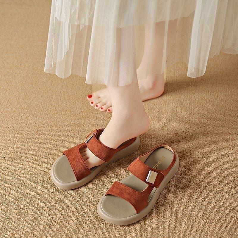 Womens Comfortable Casual Slide Sandals With A Thick Sole