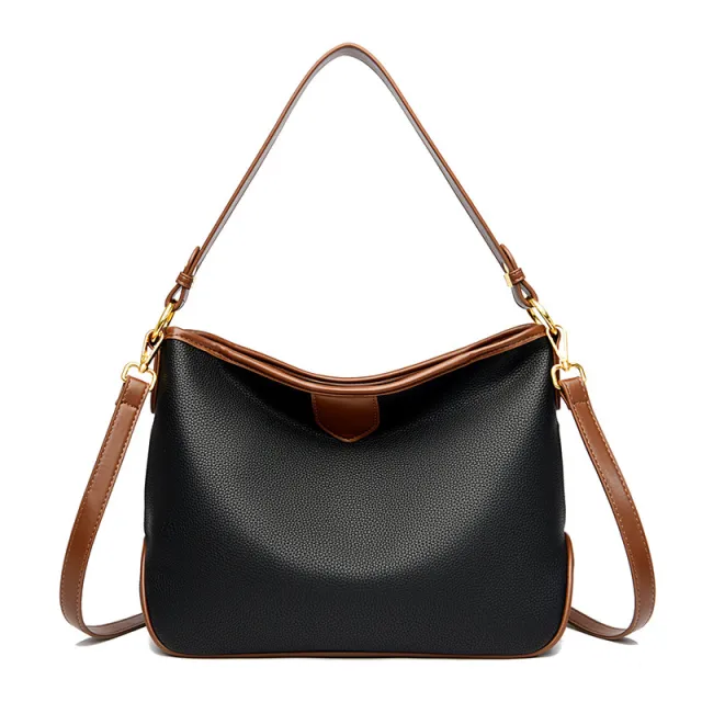 Bucket Bag Women's Leather Large capacity Crossbody Bag Black - Shop at LoveMi