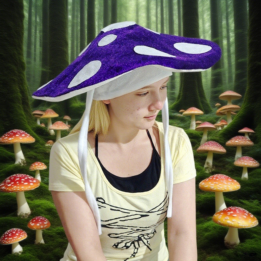 Ins-style Polka-dot Mushroom Cartoon Plush Beret