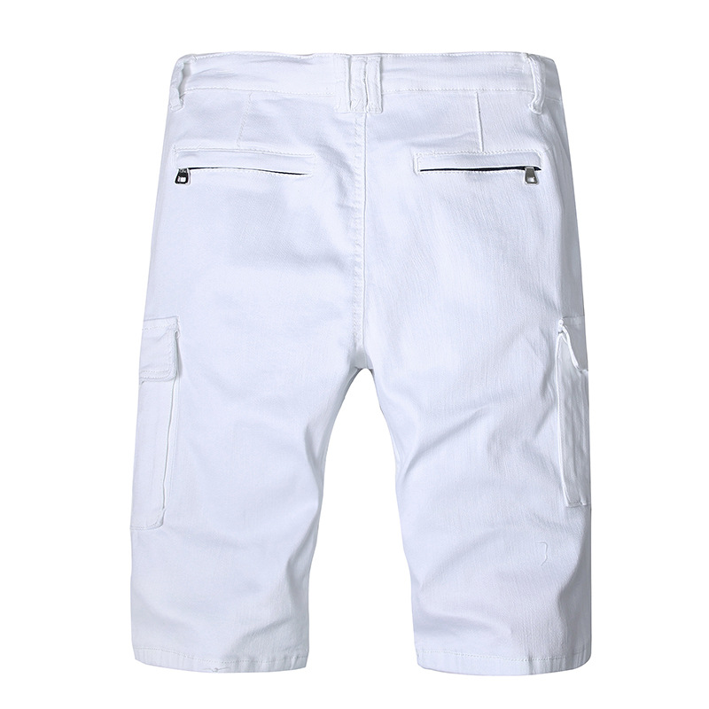 Title 2, Witte slim fit denim shorts voor heren, ideaal ...