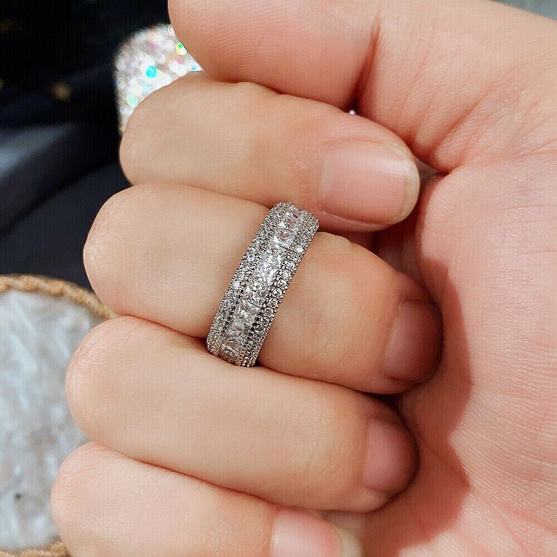 Men's And Women's Niche Hip Hop Ring Micro-inlaid