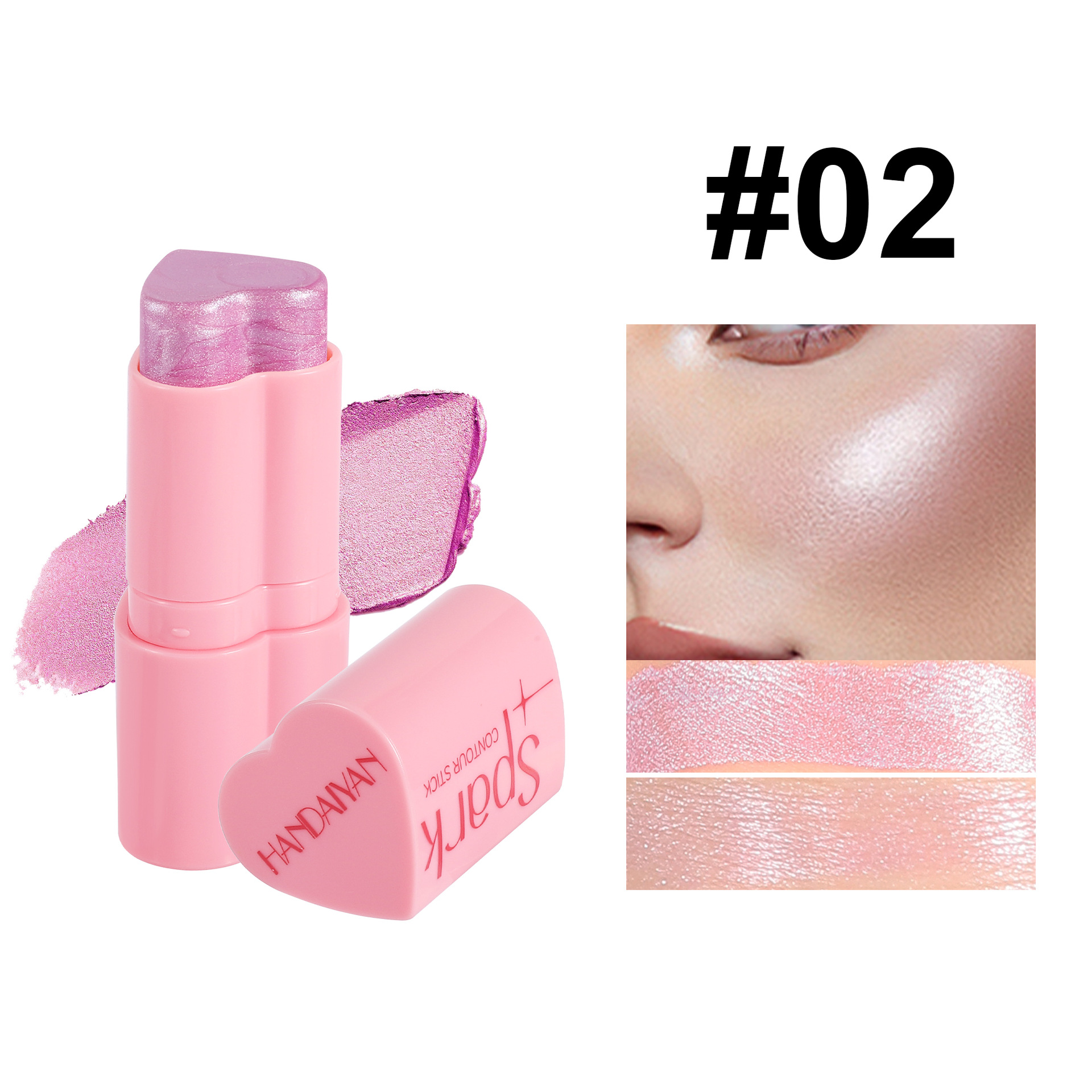 Heart Pearl Blush Stick 02