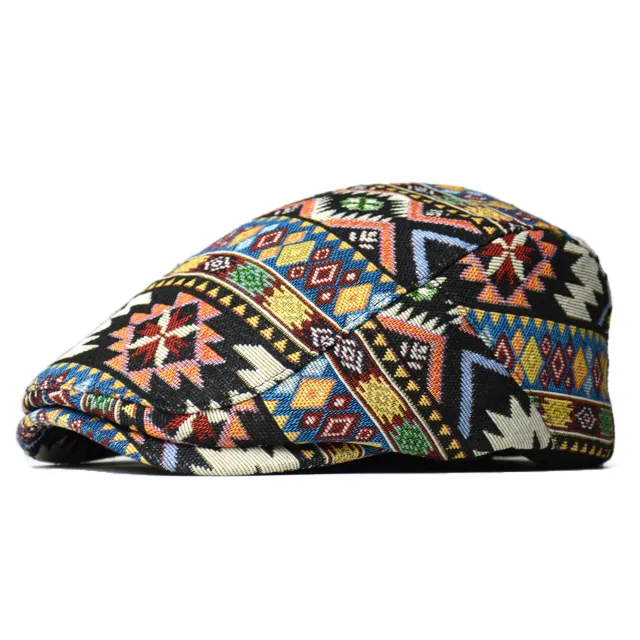 Hat British Retro Beret Ethnic Style Personality Black - Shop at LoveMi