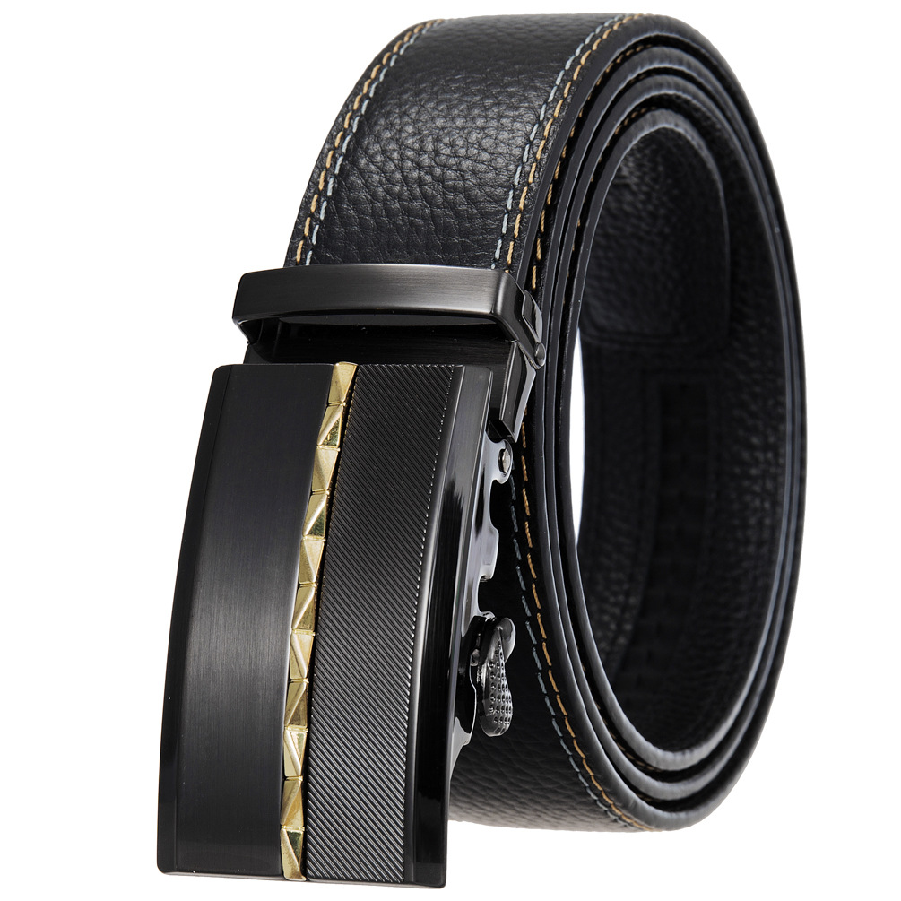 Title 11, New Mens Automatic Buckle Leather Belt