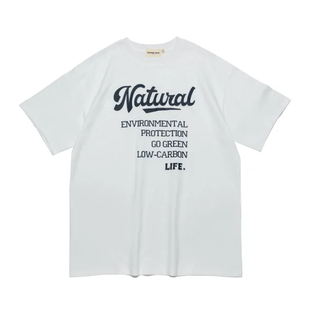 Letter Printed T shirt Top Loose Couple White - Shop at LoveMi