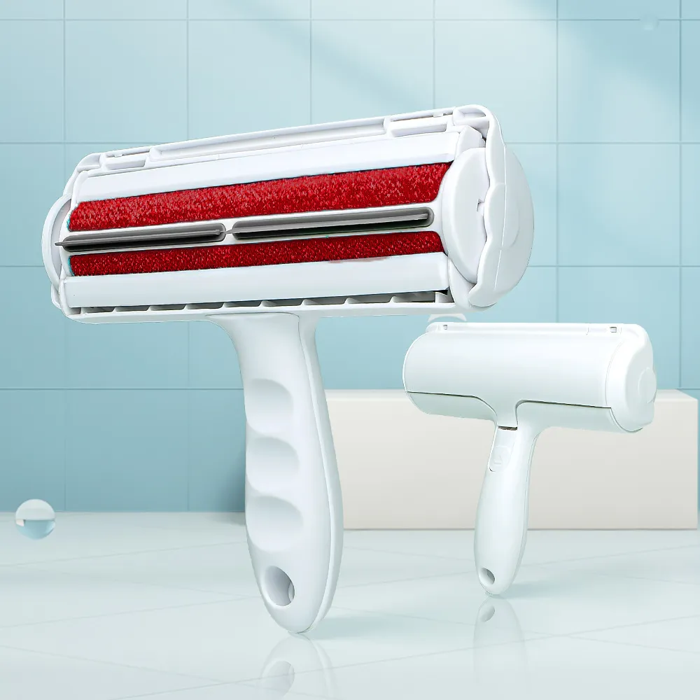 Portable Home Electrostatic Adsorption Pet Lint Roller - Red