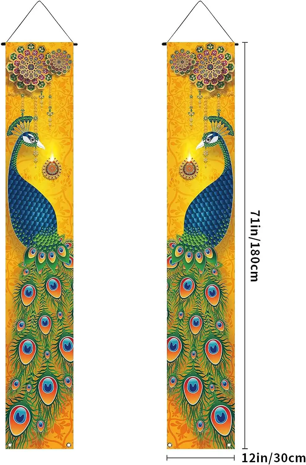 Indian Peacock Festival Decorative Door Curtain Nutcracker Soldier Couplet