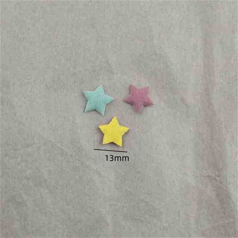 13cm Flocked Fabric Star Accessories For Clothing Trimmings And Accessories