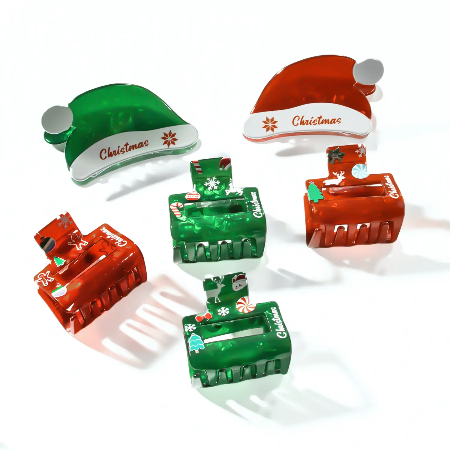 Christmas Hat Themed Elk Decorative Hair Clips