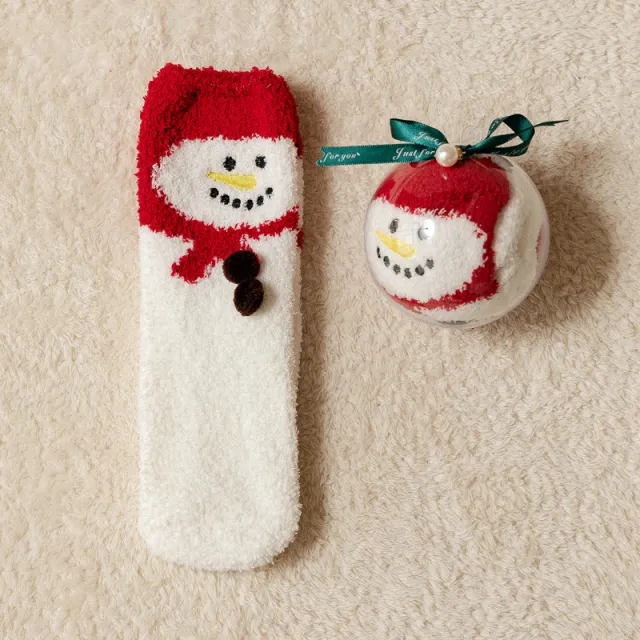 Christmas Decoration Acrylic Ball Boxed Christmas Socks Red New Style Snowman - Shop at LoveMi