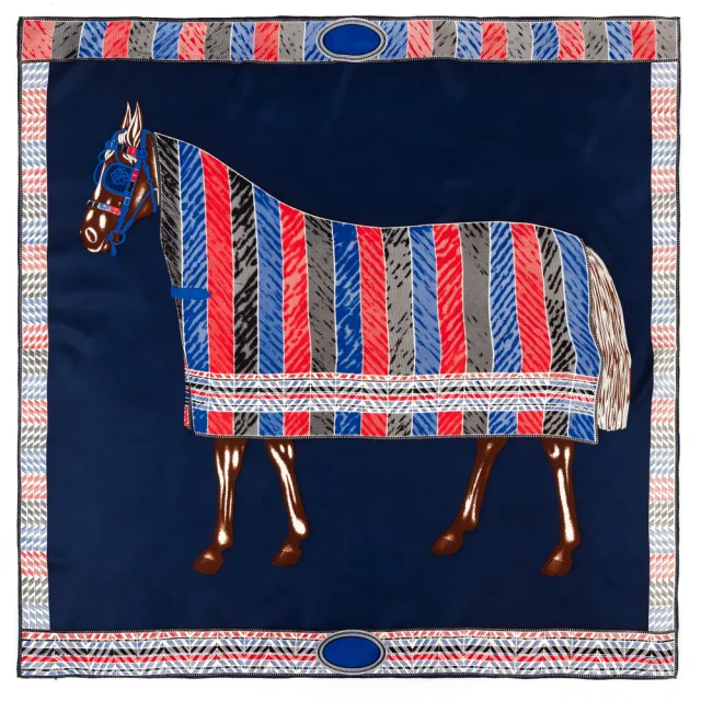 Women's 90cm Twill Square Scarf Shawl Blue - Shop at LoveMi