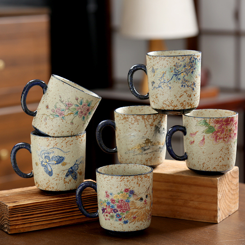 Ceramic Fire-rim Caramel-glazed Coffee Cup Ceramic Water Cup