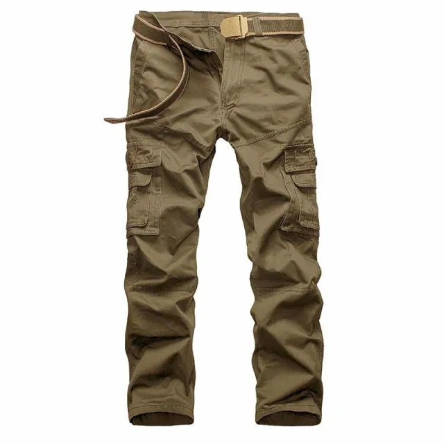 European And American Plus Size Women's Multi pocket Sports Pants Khaki - Shop at LoveMi