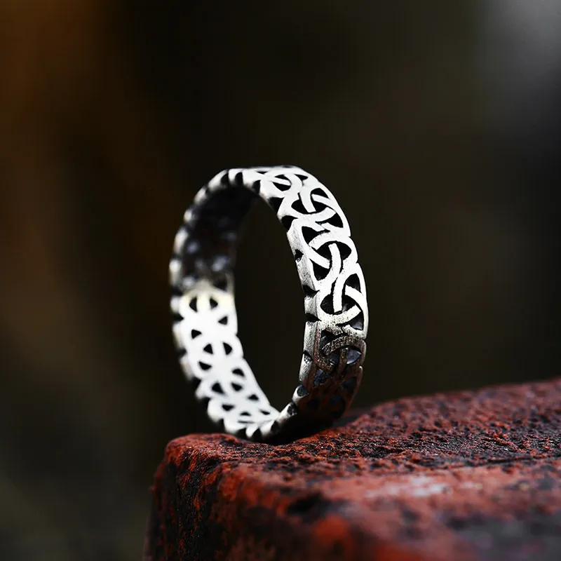 Retro Viking Titanium Steel Ring