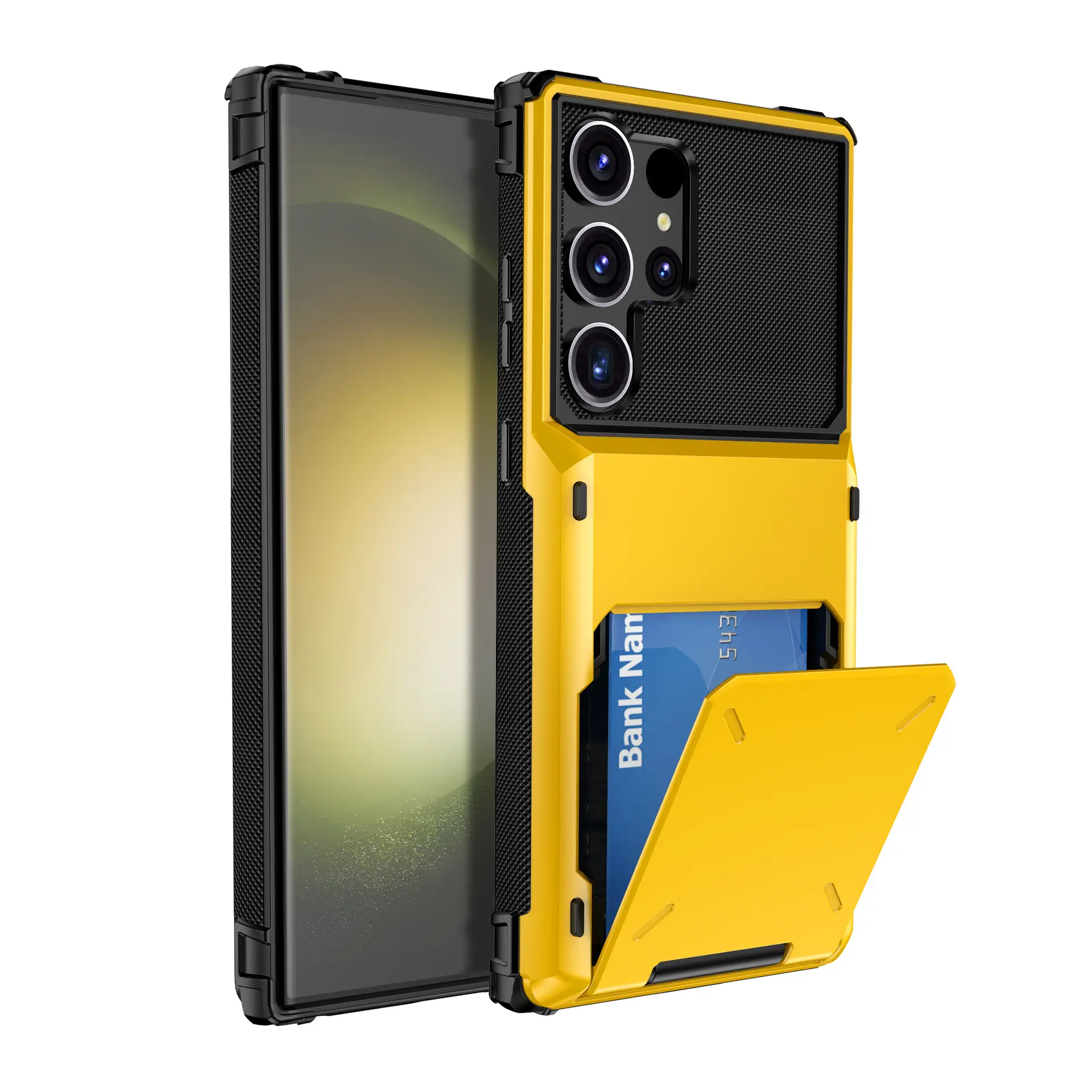 Two-in-one Four-corner Drop-resistant Flip Card Phone Case