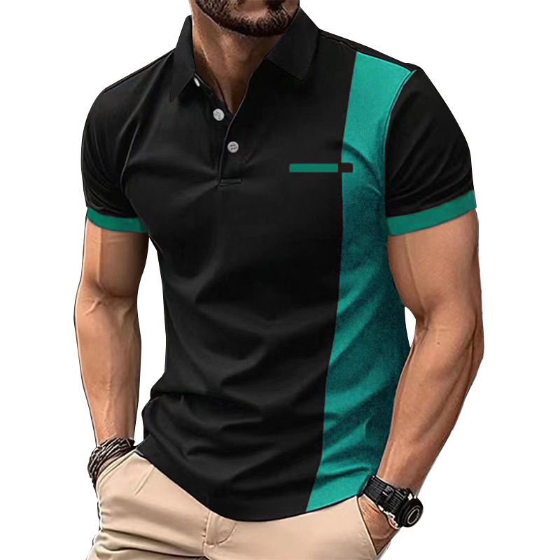 Title 4, Sommer Streifen Herren Sport Polo Shirt. Atmung...