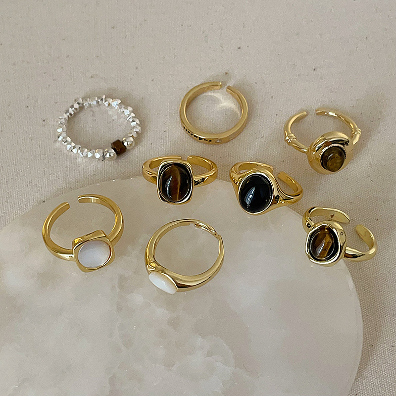 Niche High Sense Tigereye Fritillary Ring For Women