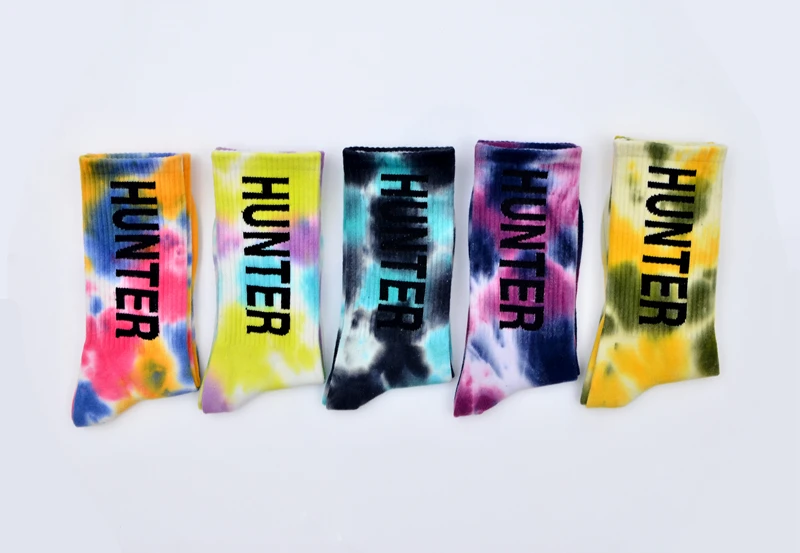 Title 10, Tie-Dyed Thin Tube Socks For Men And Women