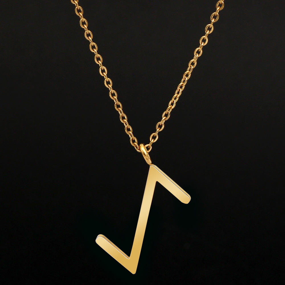 Viking Culture Series Personalized 24 Runes Stainless Steel Gold Pendant Accessories