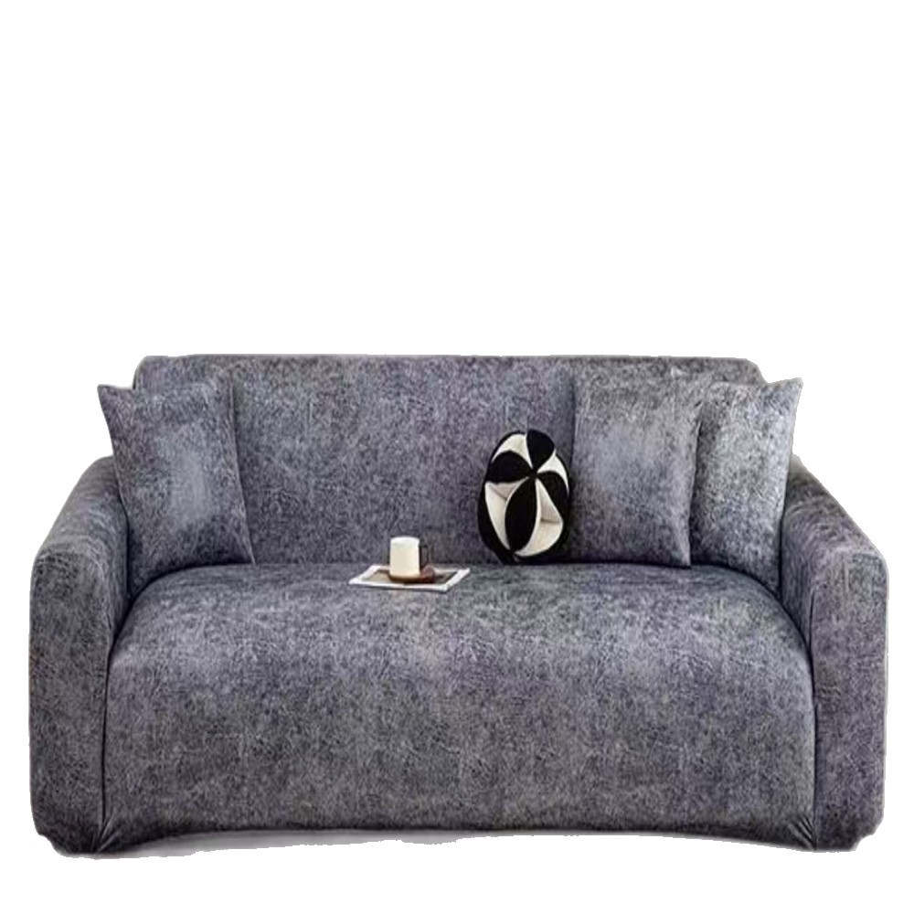 Faux Leather High-Elastic Fully Wrapped Sofa Cover
