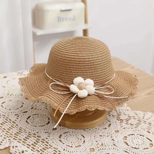 Girls' Sun proof Sun Straw Hat Bag Khaki - Shop at LoveMi