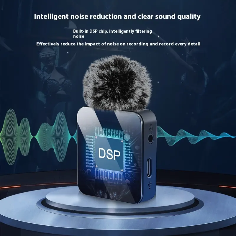 Wireless Neckline Clip Microphone Mouthpiece Outdoor
