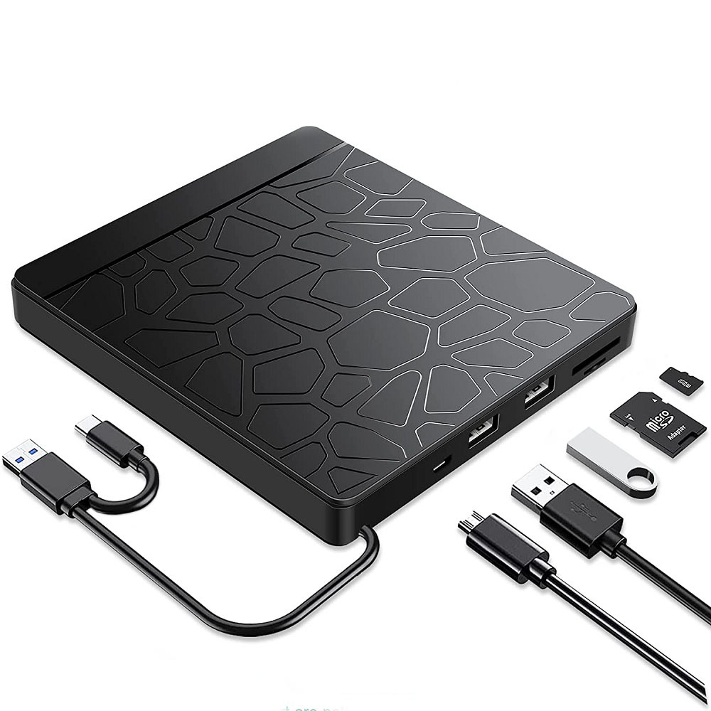 5-in-1 Multi-function External Optical Drive Notebook Computer Recording Machine Plug-in External - Image 6