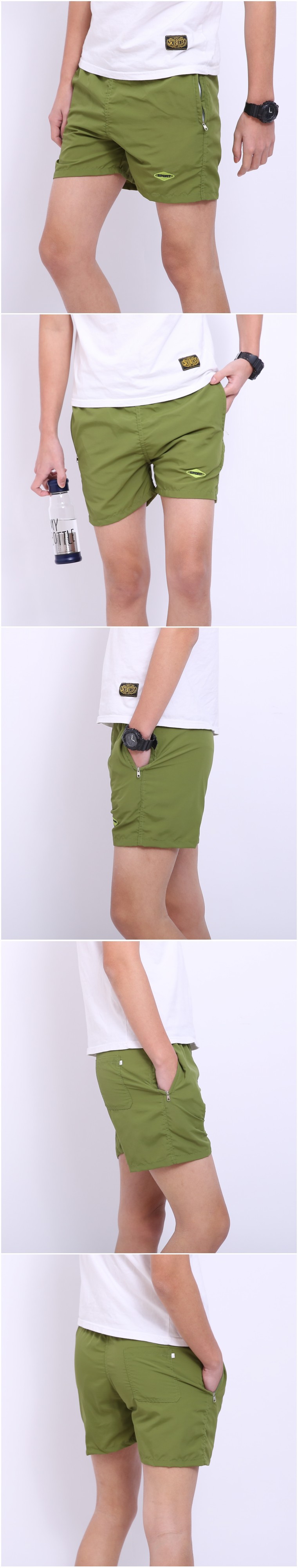 Title 7, Calças de algodão masculinas shorts casuais trê...