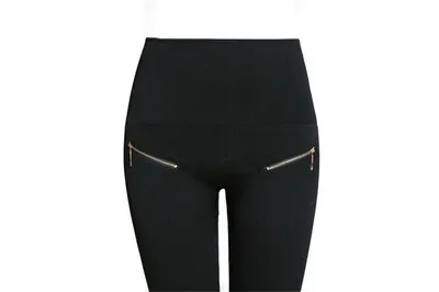 Zipper Button Hot Drilling High Waist Hip Lift Abdominal Pants Zipper - Shop at LoveMi