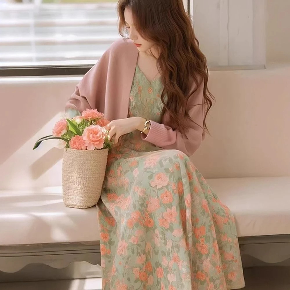 Womens Floral Slip Dress Single Piece