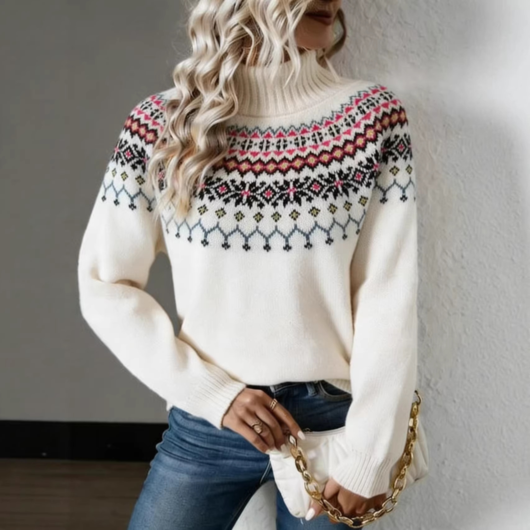 Women's Acrylic Thick Needle Thick Sweater