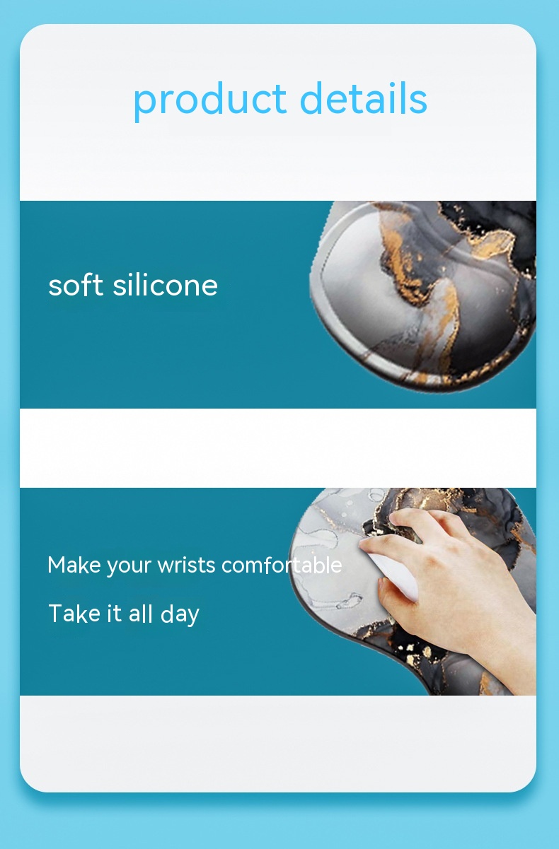 E-Commerce Wristband Rubber Sole Keyboard Pad Flower Game Office Set