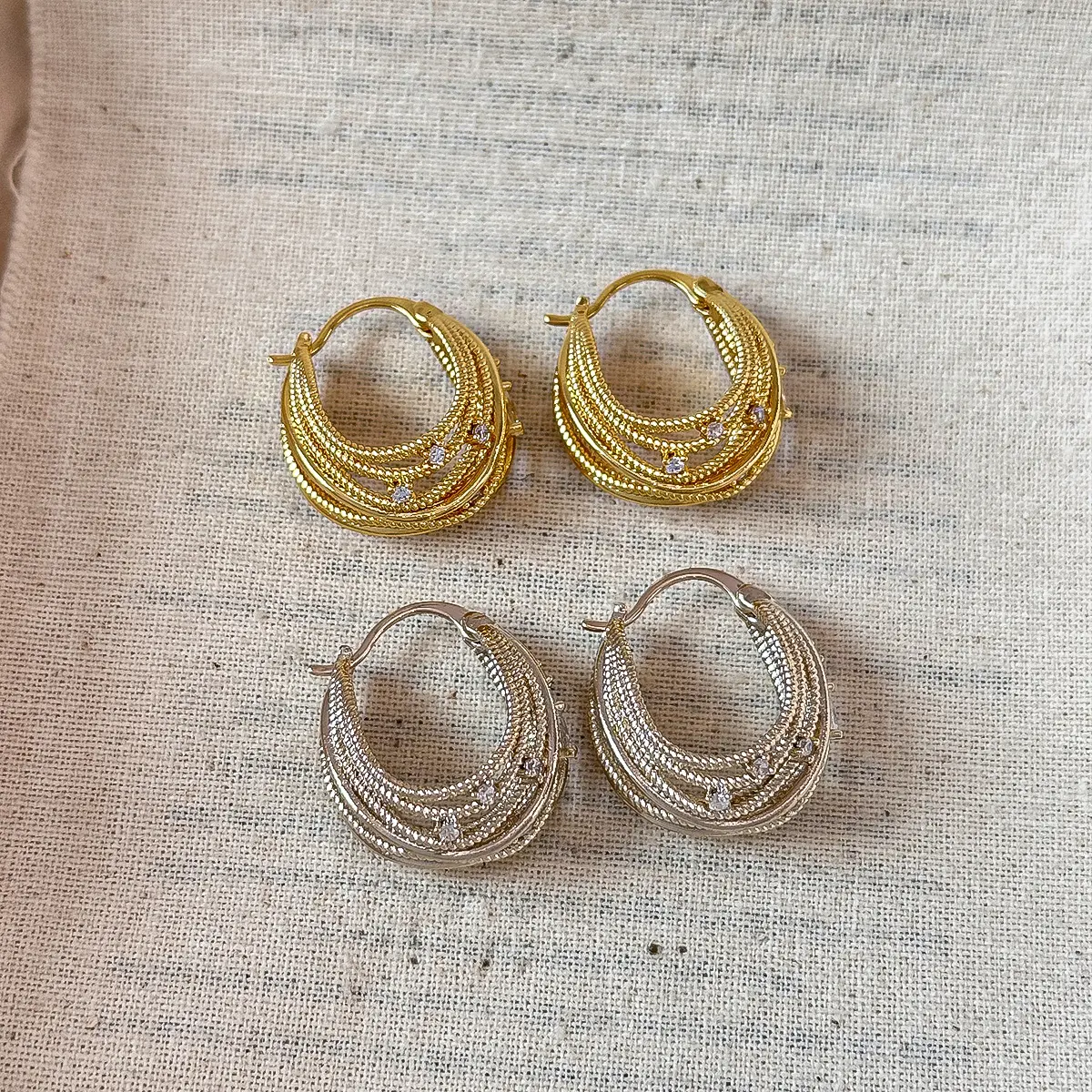 Versatile Hollowed-Out Basket-Style Ear Clips
