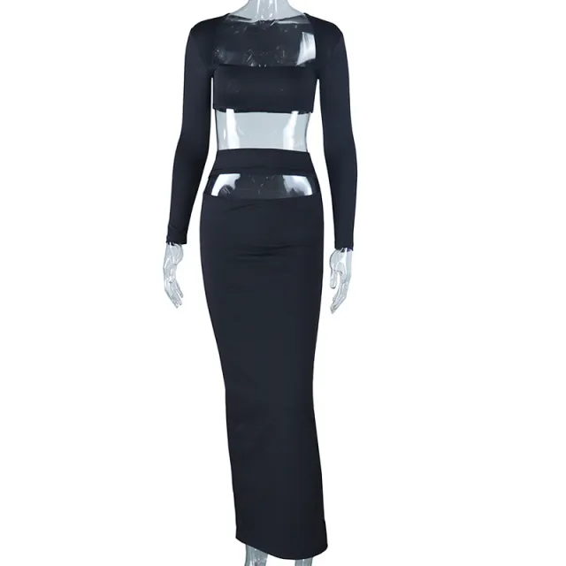 Women's Fashion Top And Skirt Set Black - Shop at LoveMi