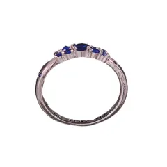 Blue Zircon Told The Star About You Sun Element Ring - Silver - View 1