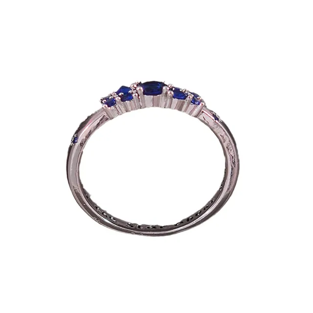 Blue Zircon Told The Star About You Sun Element Ring Silver - Shop at LoveMi