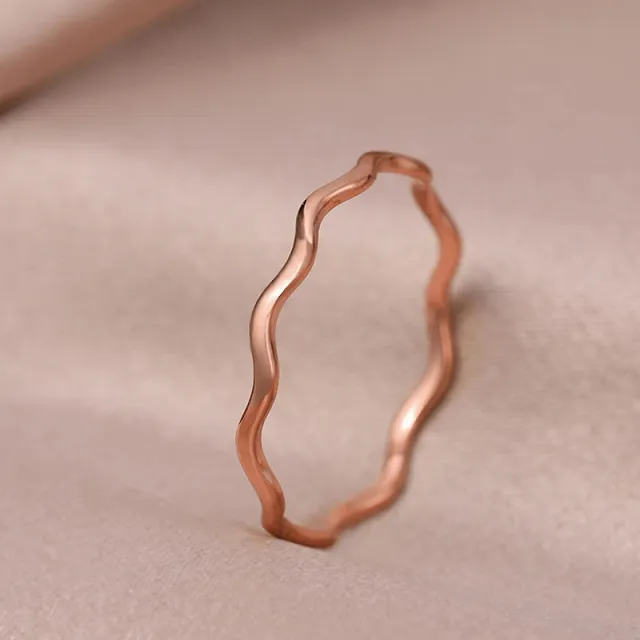 Hot selling Minimalist Metal plated Ring For Women Rose Gold - Shop at LoveMi
