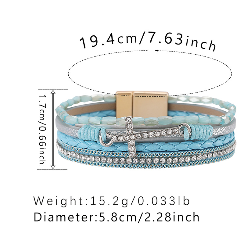 Bracelet Strong Magnetic Snap Middle East Retro Gang Drill Niche Ethnic Style Hand Accessories