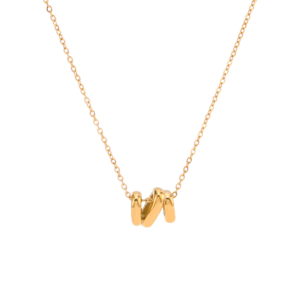 Ins Style Niche Personality Hollow Letter Titanium Steel Necklace