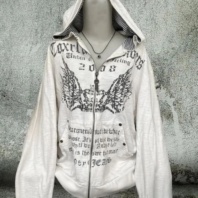 Harajuku Black Hooded Casual Coat Women Black - Shop at LoveMi