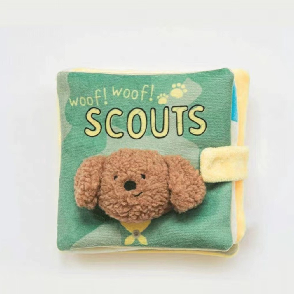 Cute Cloth Book Toy For Dog Food Leakage, Smell And Sound