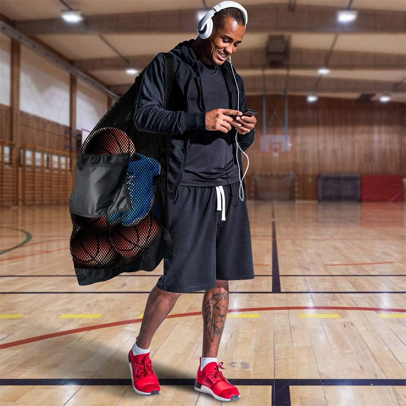 Heavy Mesh Basketball Football Volleyball Rugby Ball Net Pocket Ball Bag Buggy Bag source detail image 1