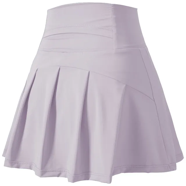Anti exposure Loose High Waist Slimming Yoga Tennis Culottes Purple - Shop at LoveMi